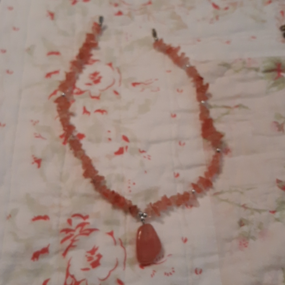 Rose quartz necklace